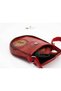 Cross Braided Arm Bag with Witch Figure Design, Burgundy and Wallet Burgundy Combination - 5
