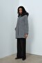 Mobile Fur Hooded Quilted Coat Gray - 5
