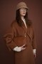 100% Wool Oversize Brown Coat - 5