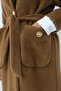 Angora Coat with Pocket Detection Brown - 3