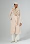Angora Coat with Beige Fur Collar - 5