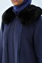 Full Length Zippered Basic Coat Indigo - 3