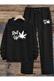 Women's Printed Hooded Tracksuit Set