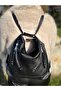 Black Soft Leather Women's Arm Shoulder Crossbody and Backpack - 5