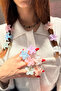 6 Pieces Colorful Lotus Flower Peg Buckle