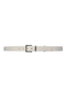 100% Genuine Leather, 3 cm White Patent Leather Classic Belt for Women, Business, Business Women, Fabric, Suit Belt-R48 - 7