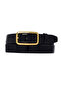 100% Genuine Leather, 3 cm Black Patent Leather Classic Belt for Women, Business, Business Women, Fabric, Tooling Belt-R50 - 2