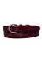 100% Genuine Leather, 3 cm Burgundy Patent Leather Classic Women's Belt, Business, Business Woman, Fabric, Suit Belt-R01 - 2
