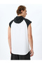 Slogan Printed Color Contrast Hooded Sleeveless Sports Tank Top - 4