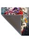 Kubilay Collection Multicolor Mixed Flowers Patterned Woven Base Creative Modern Decorative Carpet 36 - 5