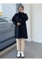 Navy Blue Scuba Fabric Tunic - 3