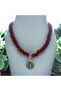 Women's Red Crystal Tree of Life Locket Necklace Handmade Bijouterie Gift Accessory - 3