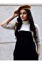 Black Modern Cut Denim Salopet Dress - 4