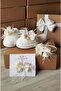 Mother Baby Feather Bow Maternity Crown Slippers Set - 2