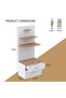 Wooden Mandir, Temple with 2 Drawers and 3 Shelves-Brown Arizona Oak - 2