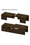 Wooden Storage Rack Kitchen Shelf Organiser, Spice Racks-Black Brown Thermo Oak - 4