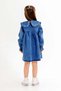 Navy Blue Collar Floral Embroidery Long Sleeve Girls' Jean Dress 20116 - 5