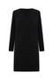 Women's Black Knitwear Mini Sweater Dress - 2