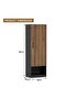 Modern Wardrobe With Bottom Superior Space, Cabinet With Hangers - Dark Hunton Oak/Lava Grey - 6