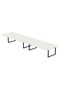 136 BLK Wooden Dining Table Loop-Leg, 10-Seater for Kitchen- 360cm, Premium White