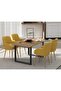 136 BLK Wooden Dining Table Loop-Leg, 6-Seater-140cm, Cognac Brown Sherman Oak Finish - 3