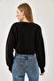 Women's Black Crop Knit Sweater 20246925 - 6