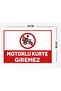Motorcycle Cannot Enter Courier Sign 24X34 cm Pvc - 2