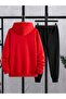 Men's Boxer Teddy Bear Printed Tracksuit Set - Hooded Bottom Top Set - 4