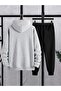 Men's Boxer Teddy Bear Printed Tracksuit Set - Hooded Bottom Top Set - 4