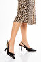 Women's Black Skin Bow Detailed Heeled Stiletto - 2