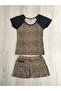 Women's Leopard Print Shorts Pajama Set - 2
