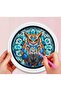 Beaded Crystal Stone Mosaic Diamond Painting Tapestry Board Painting 20X20 Set with Round Frame - 2