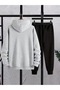 Teddy Bear Printed Hooded Tracksuit Set - Bottom Top Set - 3