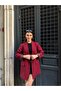 Women's New Season Leopard Lining Detailed Long Blazer Jacket - 7