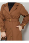 Modest Double Breasted Collar Waterproof Belted Full Length Trench Coat Rc1403013 - 8