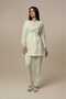 Women's Cream Lace Design Short Sleeve 100% Cotton Maternity Maternity Dressing Gown Pajamas Set Set - 5