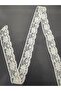 Lycra-Free Nylon Lace Guipure Black - Ecru - Ecru Gold Glittered Edge Lace (5 Mt Roll) - 4