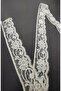 Lycra-Free Nylon Lace Guipure Black - Ecru - Ecru Gold Glittered Edge Lace (5 Mt Roll) - 3