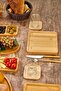 Bamboo 19 Piece Nature Series Breakfast Set for 6 People, Breakfast Set, Presentation Serving Set Cake Plate - 3