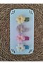 Hand Knitted Colorful Daisy Model Baby and Girl's Buckle Set of 4 Clips