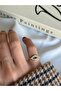 Gold Navy Blue Stone Eye Sparrow Finger Ring