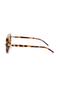 Women's Sunglasses Rectangular Leopard Bridged Frame Blue Glass - 8