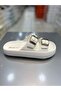 Women's Daily Slippers - Double Gold Buckle - 2