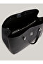 Women's Logo Leather Daily Use Black Shoulder Bag with Card Compartment AW0AW15177-BDS - 4