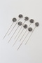 8-Piece Grey Stone Scarf and Shawl Pins - Turban and Hijab Pins - 5