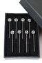 8-Piece Grey Stone Scarf and Shawl Pins - Turban and Hijab Pins