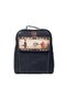Charlie Chaplin Figured Unisex Bag Can Be Used as Both Backpack and Crossbody Bag, Ethnic Bohemian Style - Black - 4