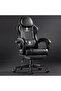 Dowinx Ergonomic Adjustable Gaming Chair With High Back Leather Ideal For Home And Office - Black
