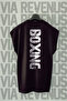 Boxing Back Printed Zero Sleeve Sports Tshirt