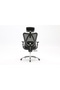 Sihoo Ergonomic Office Chair With Adjustable Lumbar, Headrest, And Reclining Backrest (BLACK) - 2